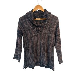 Georgina Estefania Cowl Neck Knit Sweater Womens S Boho Lagenlook Artsy